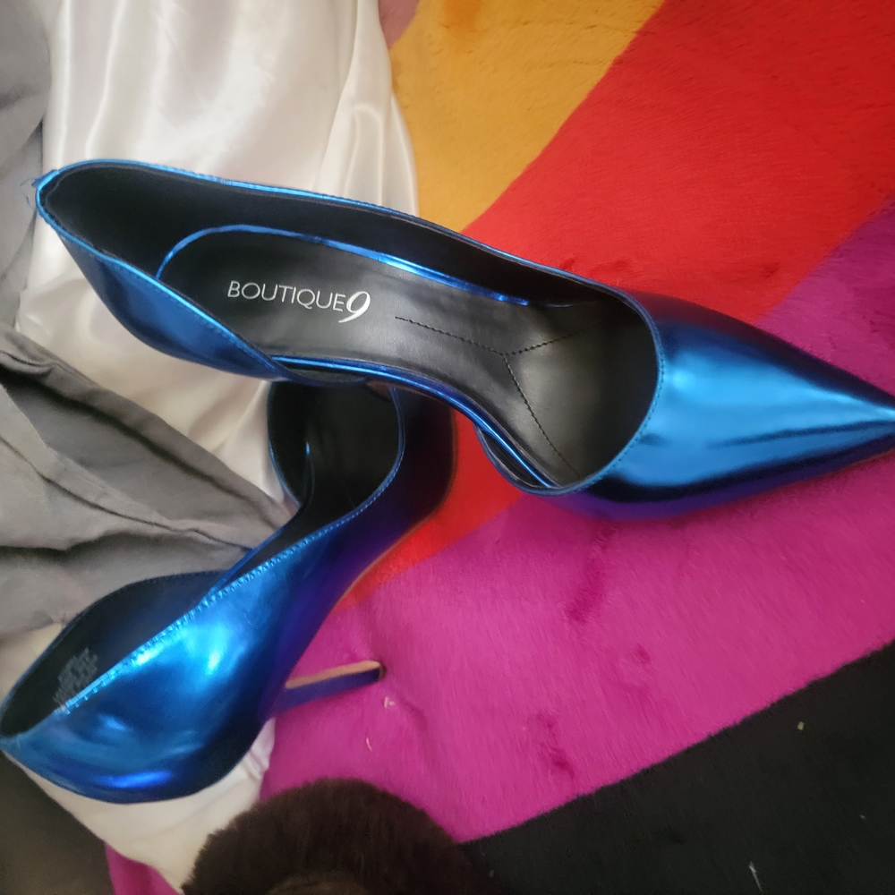 Boutique 9 Blue Metallic Stiletto Heels